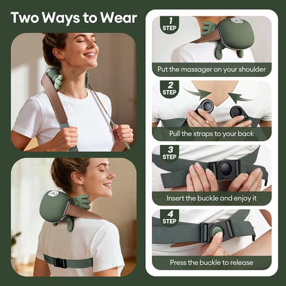 4D Bionic Finger Neck & Shoulder Massager – Wireless Kneading Shawl