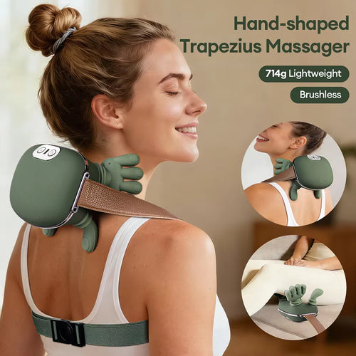 4D Bionic Finger Neck & Shoulder Massager – Wireless Kneading Shawl