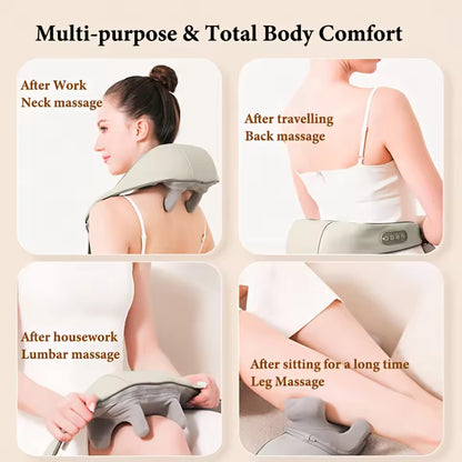 Wireless Neck & Shoulder Massager – 6D Deep Tissue Kneading